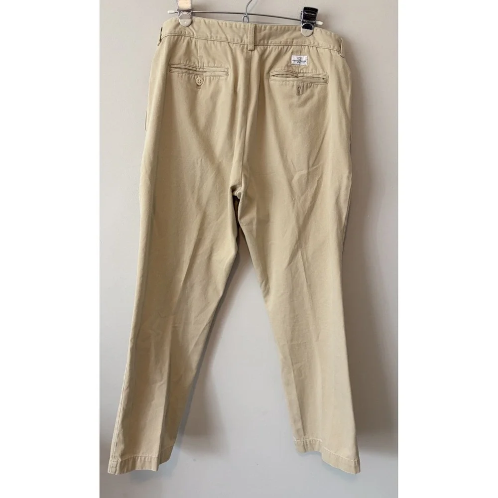Vineyard Vines Men's Chino Slim Fit Club Pants Size 35x30 Beige Khaki Classic